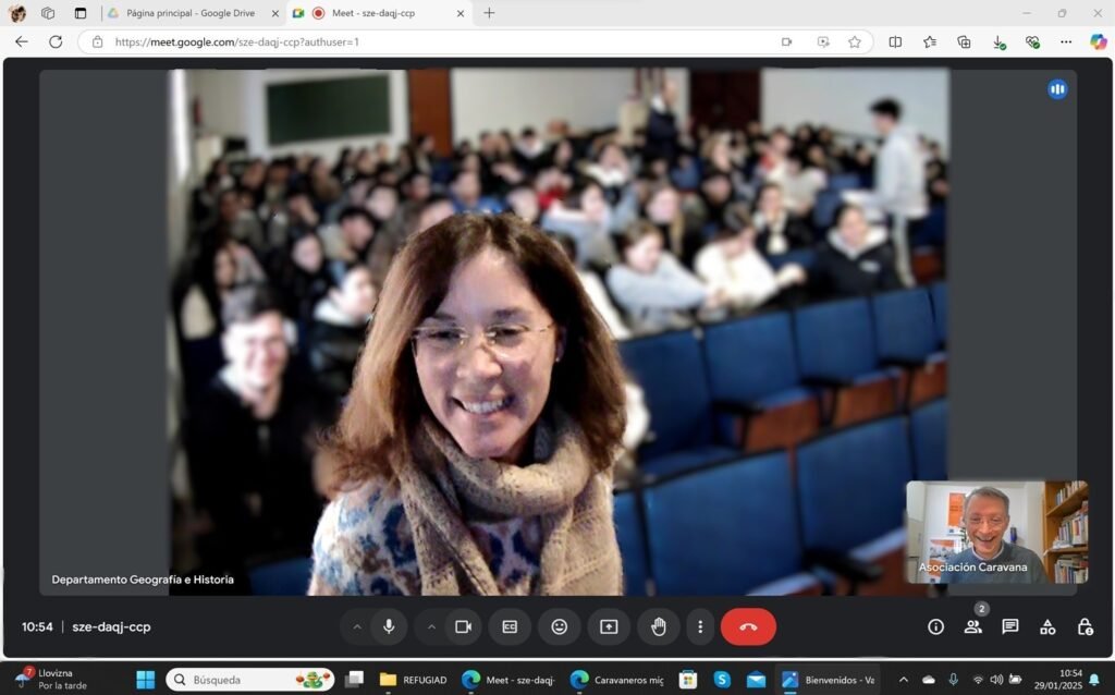 Videoconferencia con Carmen en el IES Wenceslao Benítez