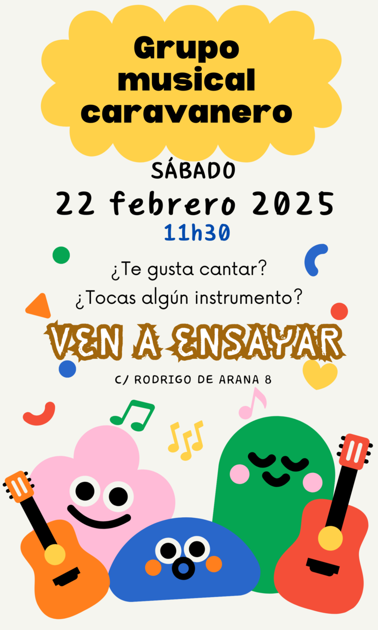 Cartel de anuncio del grupo musical caravanero