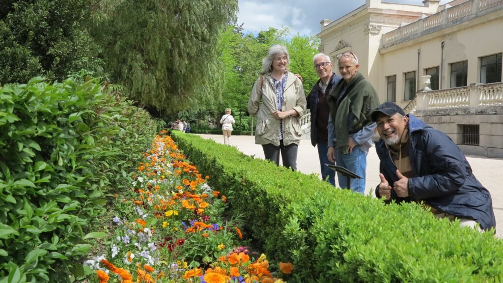Flores en los jardines de Vistalegre