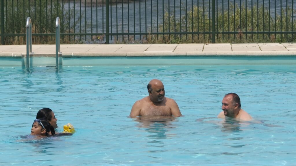 En el agua