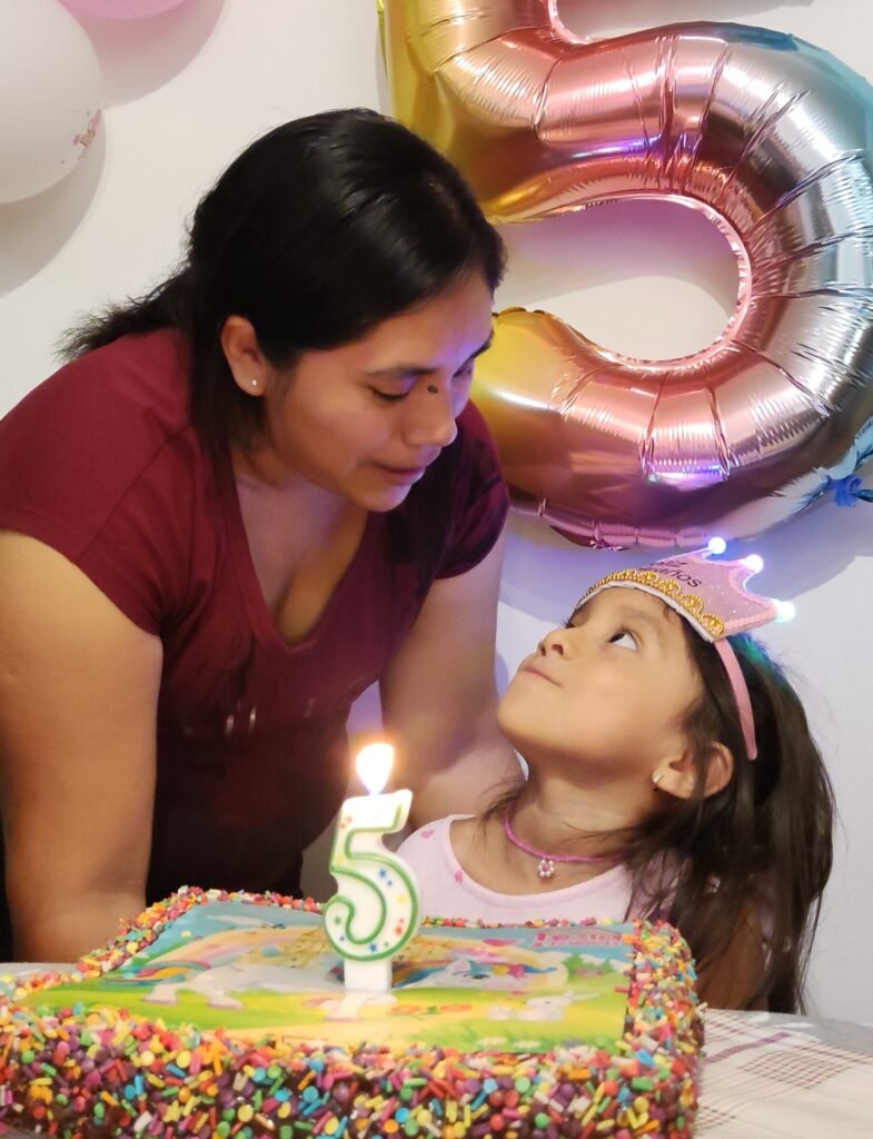 Milly con su hija Andrea Valentina