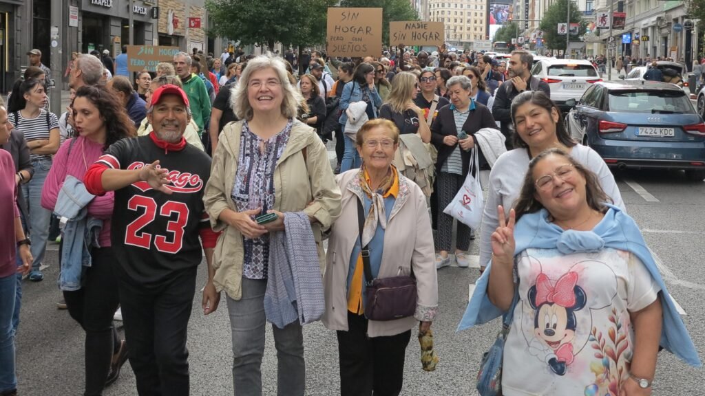 En la marcha con Ana
