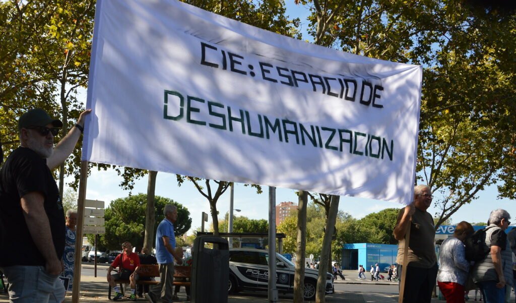 Pancarta en la manifestación