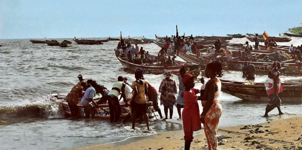 Pescadores en Joal Senegal